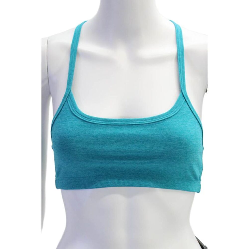 Beyond Yoga Women's Scoop Neck Athletic Workout Sport Bra Green Size S